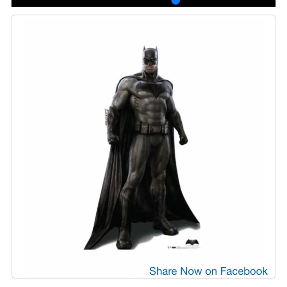 BATMAN (BATMAN V SUPERMAN: DAWN OF JUSTICE) CARDBOARD CUTOUT FREE SHIP